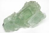 Green Cubic Fluorite Crystals with Phantoms - China #216265-1